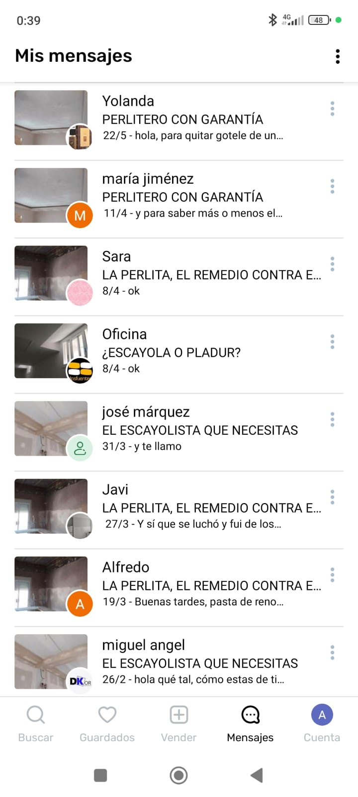 Conversación en Milanuncios